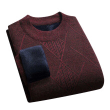 Pull thermique doublé polaire pour homme, col rond