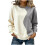 Felpa da donna a blocchi di colore, girocollo, maniche raglan 4