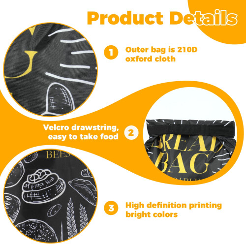 Beeswax Bread Bag Oxford Cloth 2 pcs 2