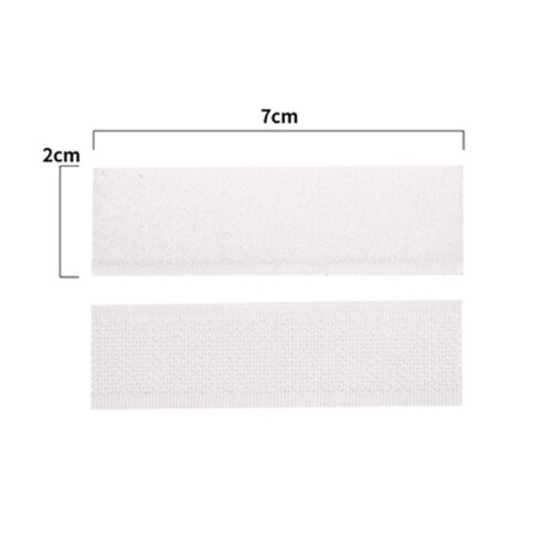Nylon Hook and Loop Fasteners for Shoes White 2 pcs