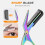 Eyebrow Trimmer Scissors with Comb Non-Slip Pink 2