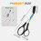 Eyebrow Trimmer Scissors with Comb Non-Slip Pink 5