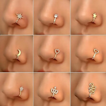 Non-Piercing U-Shaped Nose Clip Set 9 Pcs Minimalist