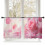Pink Rose Sheer Curtains Voile 52x54 in 2 Panels 1