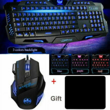 RGB Gaming Keyboard and Mouse Set Wired Membrane Backlit