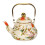 Vintage enamel tea kettle floral pattern steel 1.5L 1