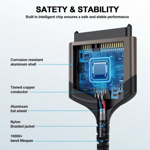 Câble adaptateur USB 3.0 Type-A vers SATA pour SSD/HDD 2,5 pouces 2