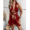 Ærmeløs jumpsuit med blomsterprint og bindebælte til kvinder 3