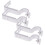 Curtain Rod Bracket No-Drill White 2 Pairs 1
