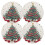 Tischsets mit Weihnachtsbaumstern, rund, 6er-Set 2