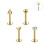 Labret Lip Stud Set 16G 4 Pieces 1