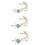 CZ Zirconia Nose Stud Gold Plated L Shape 6 Pcs 5
