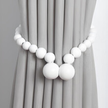 Embrasses magnétiques pour rideaux avec perles en bois, style bohème et champêtre