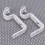 Curtain Rod Bracket No-Drill White 2 Pairs 3