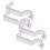 Curtain Rod Bracket No-Drill White 2 Pairs 4