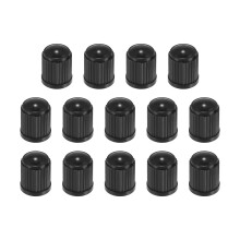 14 bouchons de valve de pneu en plastique noir