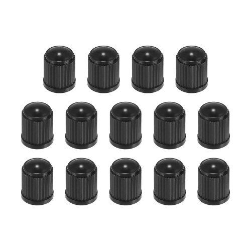 14 capace de ventil de anvelopă din plastic negru