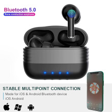 Wireless Earbuds Noise Cancelling Bluetooth 5.0 40H Black