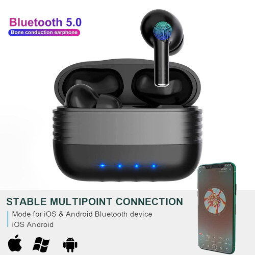 Wireless Earbuds Noise Cancelling Bluetooth 5.0 40H Black