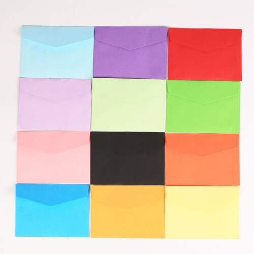 Mini-Kartenumschläge, verschiedene Farben, 100 Stück