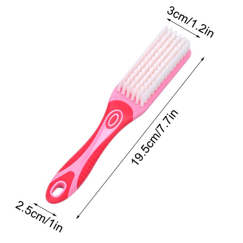 Shoe Brush Soft Bristles Ergonomic Handle 7.7x1.2 Inch 4 1