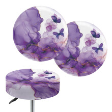 Butterfly Bar Stool Covers Set of 2 Marble Stripe Cushioned