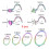 Nose Hoop Rings Rainbow 8 pcs 2