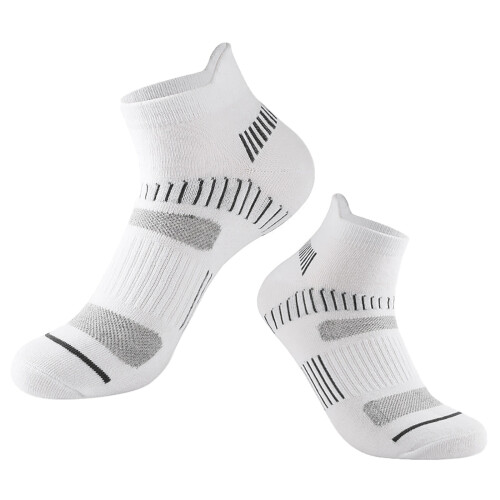 Men's Wool Thermal Socks Sweat-Absorbing Grip Low-Top White