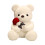Valentine's Day Plush Bear Doll with Red Rose 1 Pack 1