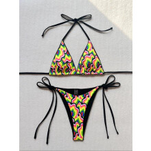 Women's Leopard Print Bikini Set with Removable Pads