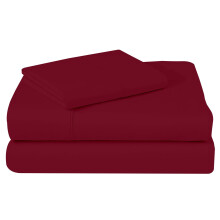 Burgundy California King Wool Bed Set 4-Piece