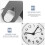 Bathroom Clock Grey Wall Decor 20.5 x 10.5 cm 3