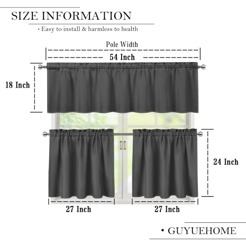 Coffee Tool Valance Curtains Rustic Wood Texture 54x18in + 1
