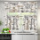Rustic Coffee Tool Valance Curtains Wood Texture 54x18in + 4