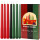 Kwanzaa Taper Candles 7-Pack Red Green Dripless 1