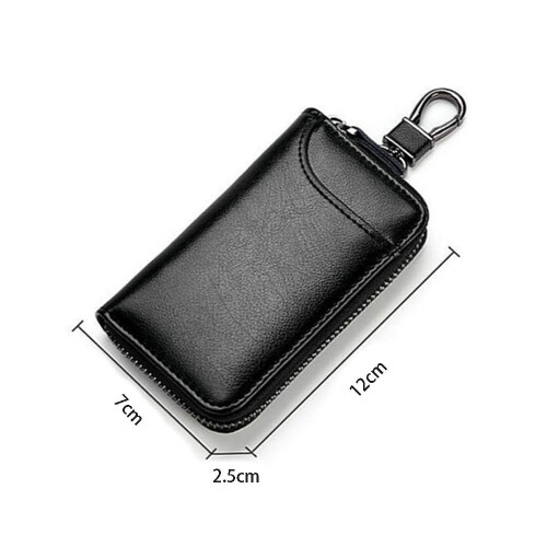 Husă mini pentru chei auto din piele cu fermoar, 5 culori 2