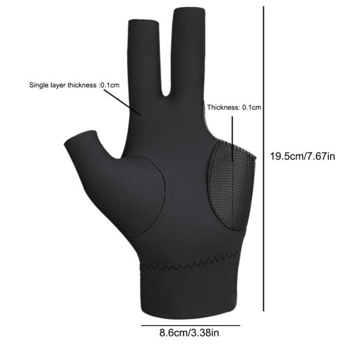 Billiards Gloves Non-slip Breathable 3-Finger Left/Right 1