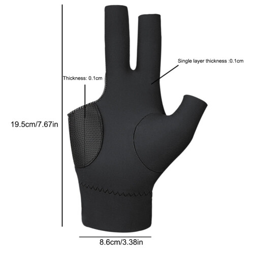 Billiards Gloves Non-slip Breathable 3-Finger Left/Right 1