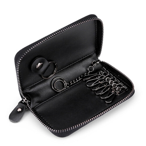 Mini Leather Car Key Case with Zipper 5 Colors 2