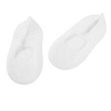 JOR Silicone Heel Gel Socks for Dry Cracked Feet White L
