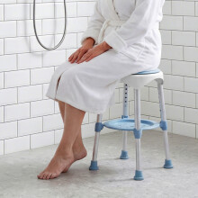 Levede Shower Chair Swivel 6-Level Adjustable Height Shower Bath Stool Seat