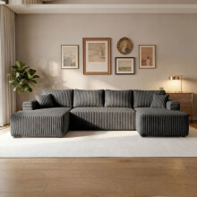 Levede Flexible Modular Sofa Cozy Memory Foam Corduroy Corner Convertible Couch