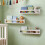 Levede Nursery Book Shelves Kids Wall Floating Shelf White Solid Wood 3 Pack 1