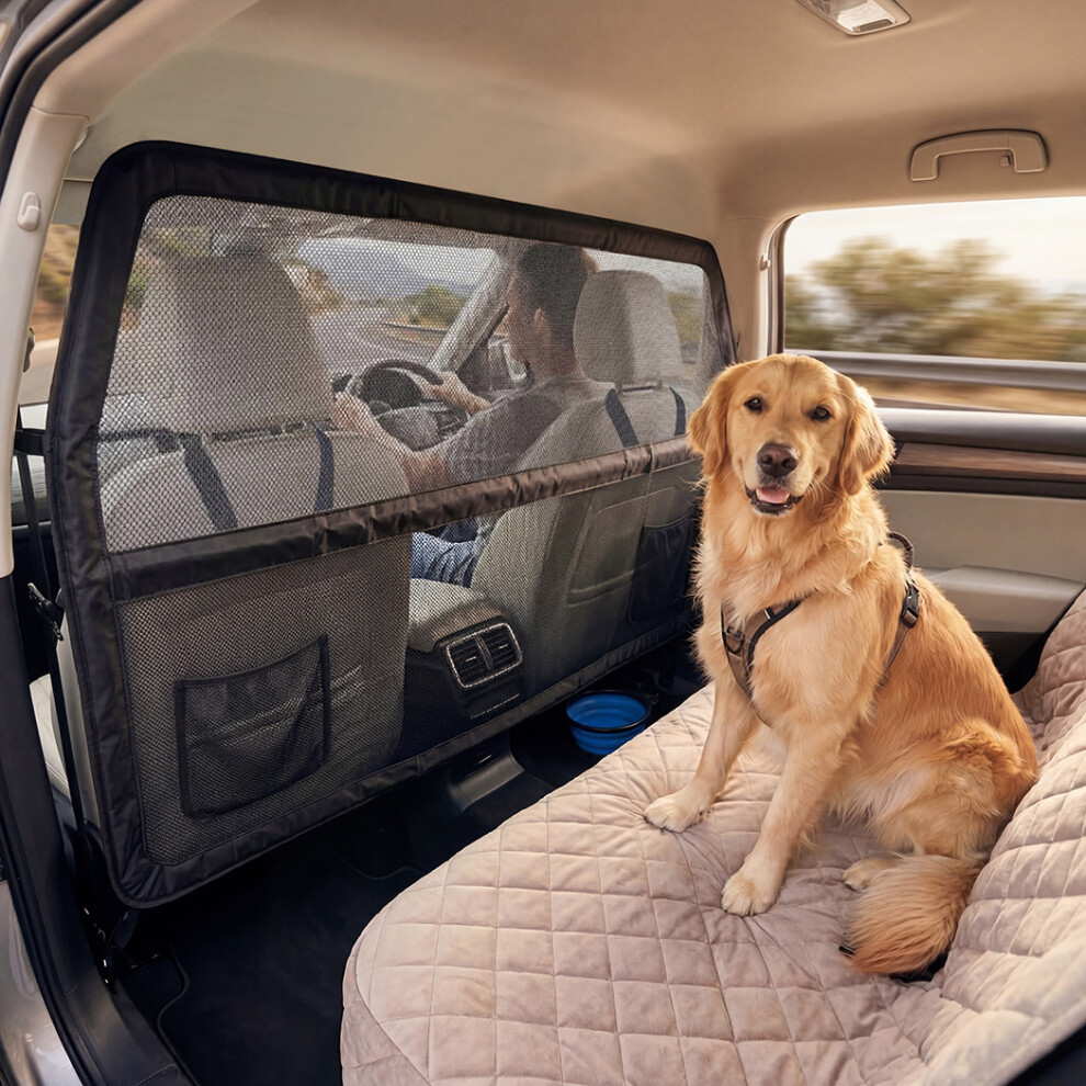Skylos Dog Car Barrier Net Mesh Dog Guard Safety Car Boot Back Seat Pet Barrier 9356877168666