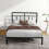Levede Double HD Metal Platform Bed Black 1