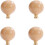 Dresser Knobs Round Wooden 4 pcs 35 mm 1