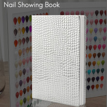 216 KoloróW Nail Tips Display Book DIY Nail Art PokazująCa PółKę żElowa Karta KoloróW Wykres Malowanie Tablica Srebrna