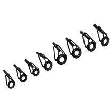16Pcs Rod Tip Ceramic Guide Rings-Stainless steel porc