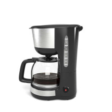Koffiezetapparaat, 1,25 liter, 1000 watt, 10 kopjes, zwart/roestvrij staal