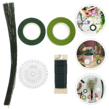 Floral Stem Wire Kit Green Round Iron 1 Set